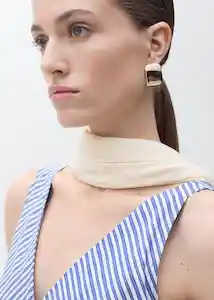 Vestido Prima Azul Talla L Mujer Mango