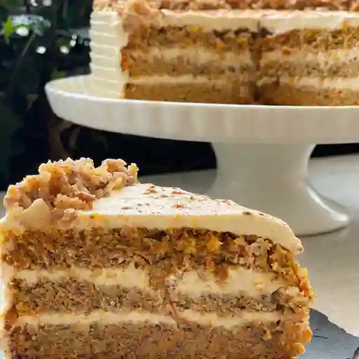 Cake zanahoria keto (porción).