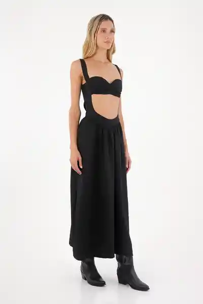 Vestido Largo Luna Negro Talla 02 M