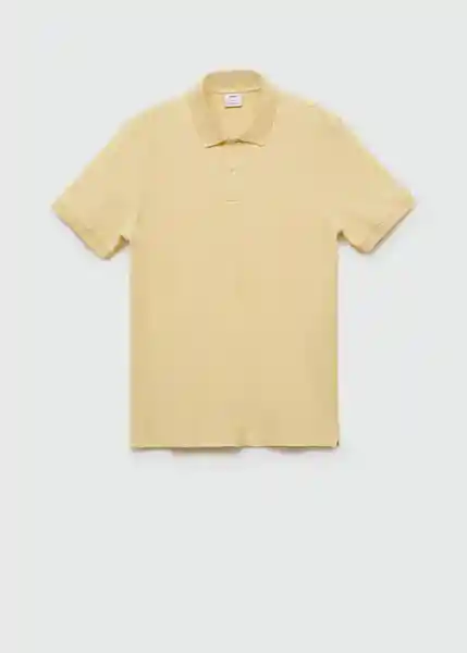 Camisa Polo Rea Amarillo Pastel Talla XS Hombre Mango