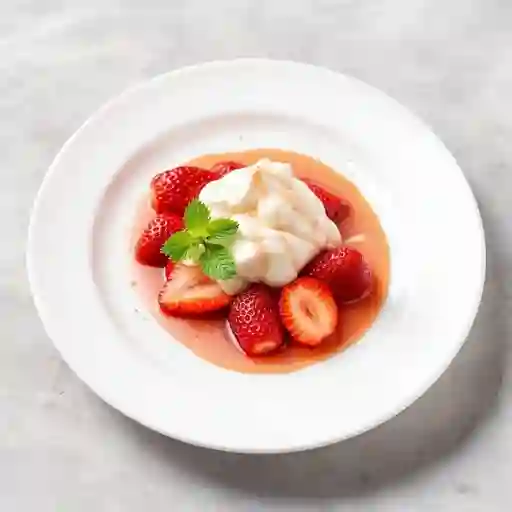 Fresas con crema pequeña