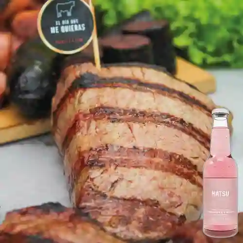 Bife de Lomo Corte Delgado +Hatsu Frambuesa&Rosas 300ml