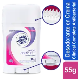 Desodorante Mujer Lady Speed Stick Clinico Antibacterial 55g