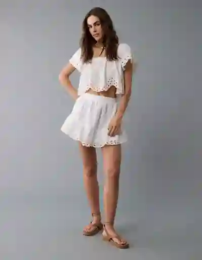 Falda Mujer Blanco Talla: SMALL 5165100 American Eagle
