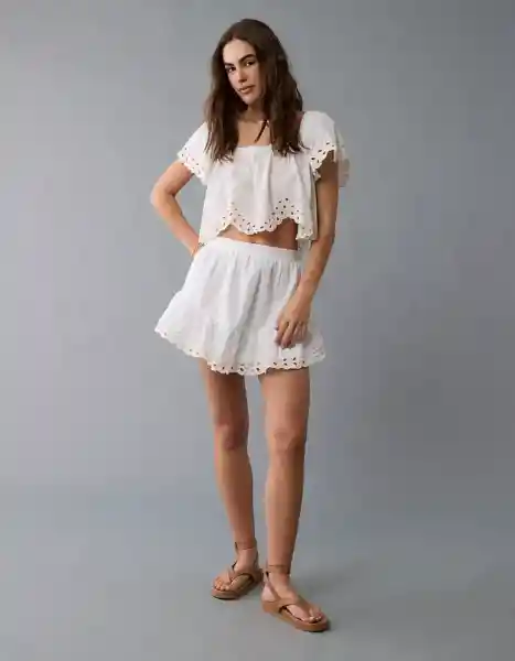 Falda Mujer Blanco Talla: SMALL 5165100 American Eagle