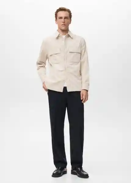 Chaqueta Baku Crudo Talla S Hombre Mango