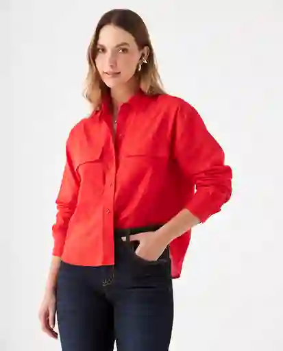 Camisa Rojo Gobelino Oscuro Talla XL 619F065 Esprit