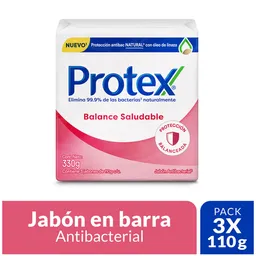 Jabon Antibacterial Protex Balance Saludable 110g x3