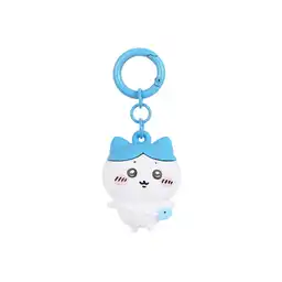 Llavero 3D Hachiware Serie Chiikawa Blanco Con Azul Miniso
