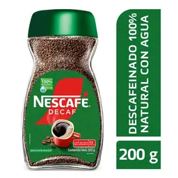 Café descafeinado NESCAFÉ DECAF instantáneo x 200g