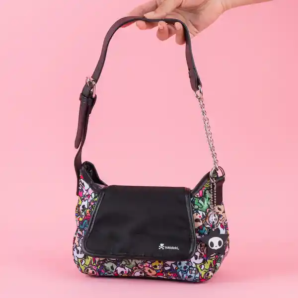 Bolso Hobo Con Solapa Serie Tokidoki Negro Miniso