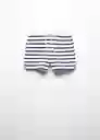 Short Azul Offwhite Talla 10 Niñas Mango