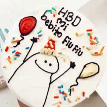Mini Pastel - Hbd Mi Bebit@ Fiu Fiu