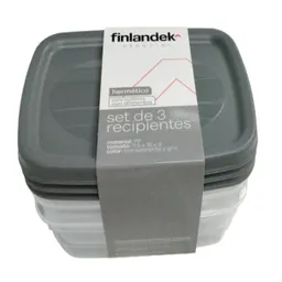 Finlandek Set Recipient Rectangular Basic Esencial 21015