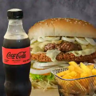 Combo Hamburguesa Mixta + Papas + Bebida