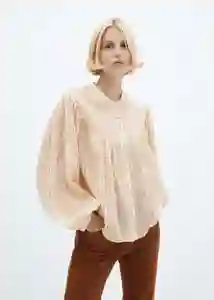 Blusa Mint Offwhite Talla M Mujer Mango