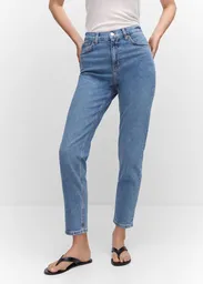 Pantalón Jean New Mom Tejano Medio Talla 34 Mujer Mango