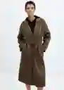 Abrigo Batin Khaki Talla S Mujer Mango
