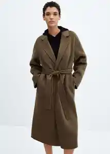 Abrigo Batin Khaki Talla S Mujer Mango