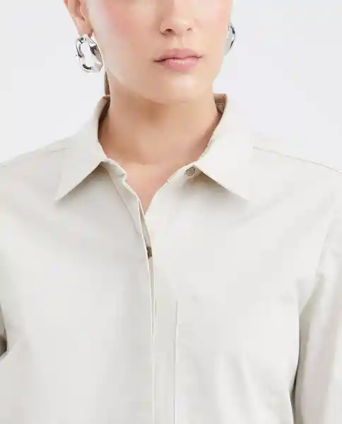 Camiseta Essential Poplin Crudo Beige Claro T L Chevignon