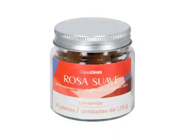 Set Incienso Cono Rosa Suave Casaideas