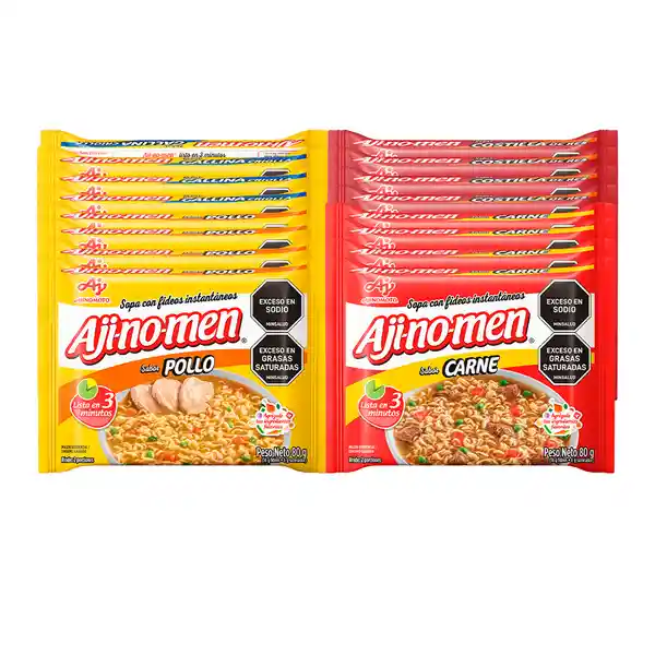 Aji-No-Men Sopa Instantánea de Fideos Tipo Ramen