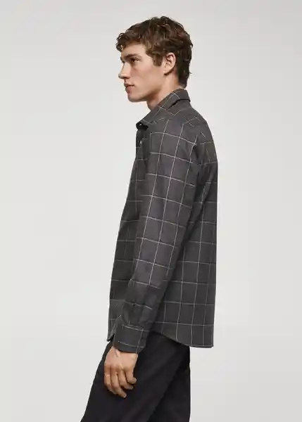 Camisa Roma Gris Talla M Hombre Mango