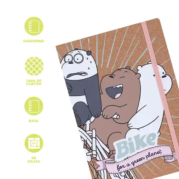 Libreta de Tapa Dura A5 Osos Escandalosos 5.0 96 Hojas Miniso