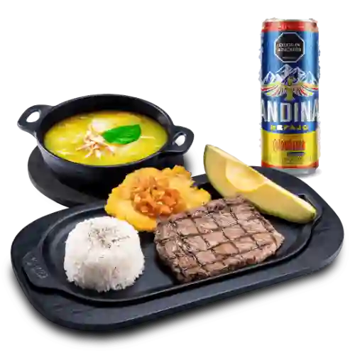 Montañero con Sopa + Refajo Andina
