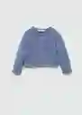 Abrigo Cardigan Hibisco Azul Talla 64 Niños Mango