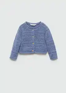 Abrigo Cardigan Hibisco Azul Talla 64 Niños Mango