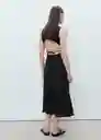 Vestido Peach Negro Talla XS Mujer Mango