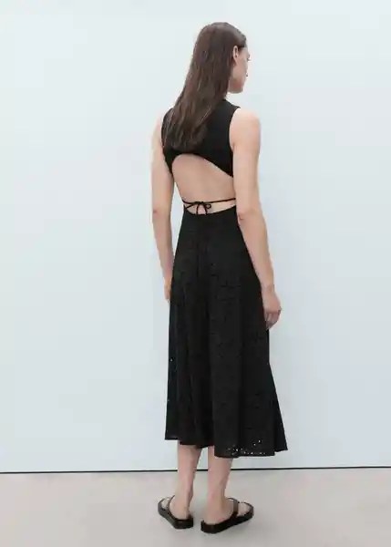 Vestido Peach Negro Talla XS Mujer Mango
