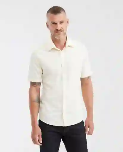 Camisa Manga Corta Slim Fit Amarillo Talla M Chevignon
