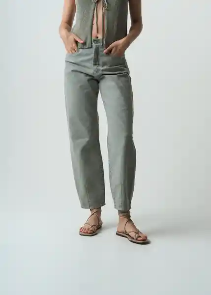 Pantalón Sorci Mujer Verde Calma Medio T 6 432G384 Naf Naf