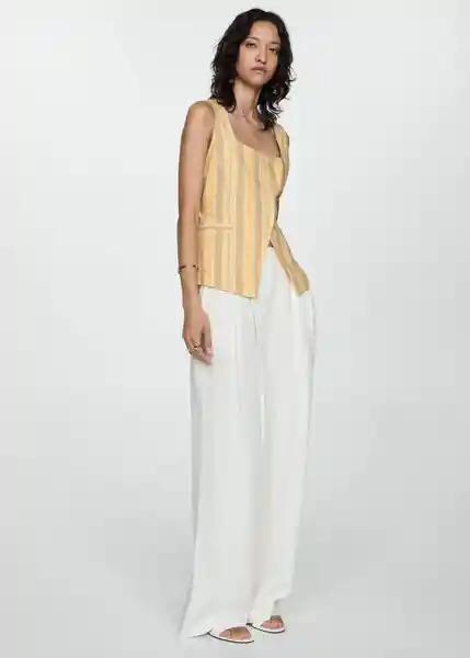 Top Luisma Amarillo Talla S Mujer Mango