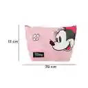 Cosmetiquera Forma Trapecio Mickey Mouse Minnie Rosa Miniso