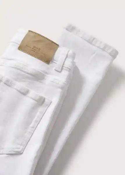 Jeans Slim Blanco Talla 07 Niños Mango