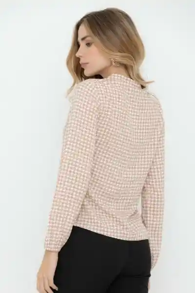 Blusa Manga Larga Vivanti Color Beige Oscuro Talla S Ragged