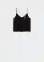 Top Xlenju Negro Talla M Mujer Mango