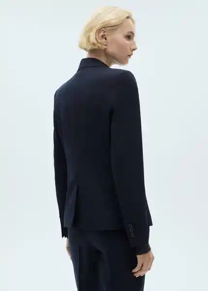 Blazer Americana Boreal Marino Talla 36 Mujer Mango