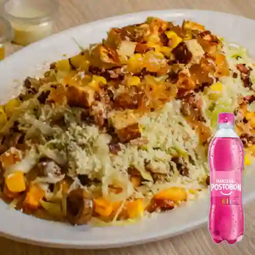 Salchipapa Nava Personal (1 Persona) + Manzana 400ml