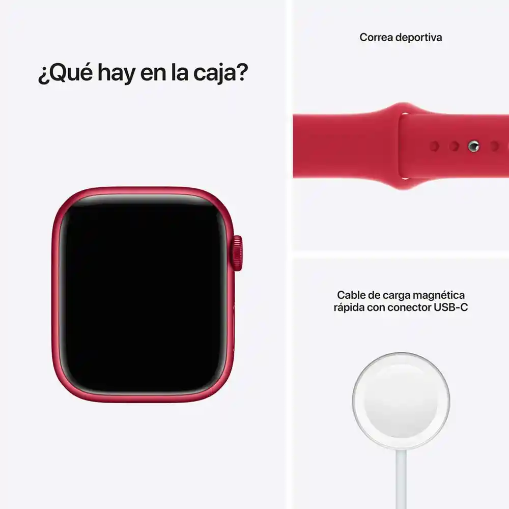 Apple Reloj Serie 7 Correa Deportiva Roja