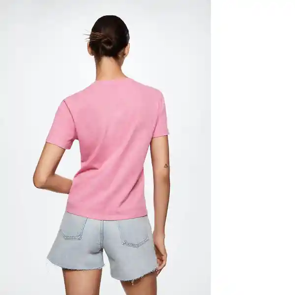 Camiseta Li-W Rosa Talla L Mujer Mango