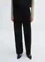 Pantalón Garro Negro Talla S Mujer Mango