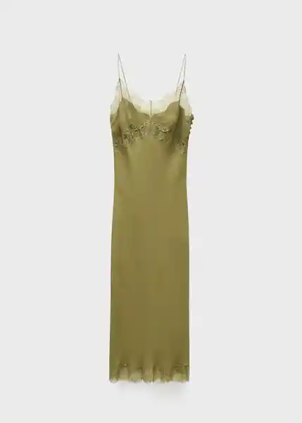 Vestido Sezai Khaki Talla L Mujer Mango