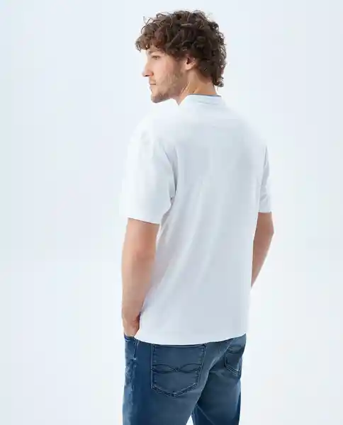 Camiseta Hombre Blanco Talla M 809f010 Americanino