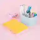 Organizador Plástico Compartimento Alta Macaron Azul Miniso
