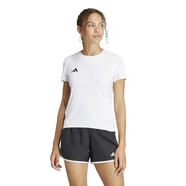 Adidas Camiseta Adizero e Tee Mujer Blanco Talla XS IN1173