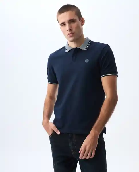 Camiseta Hombre Azul Talla M 801G000_AZU194024 Americanino